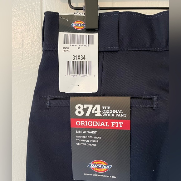 Dickies Original Fit 874 Work Pants, NWT, Navy - Picture 4 of 7